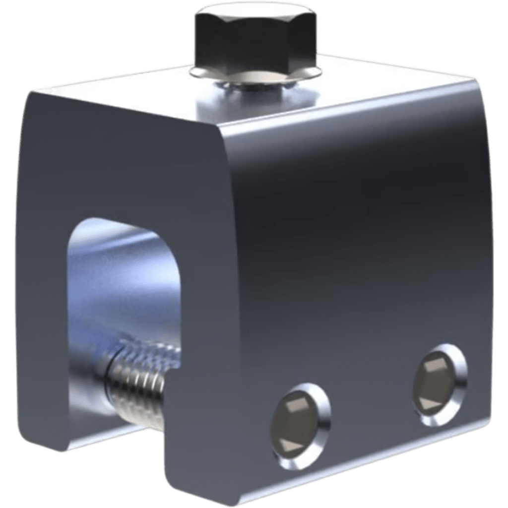 Clamp de Sujeción para Paneles Solares / M2 Clamp V2 / Aluminio Serie 6000 / Sin Perforaciones / Lámina Engargolada / 187 g / Tornillos Acero Inoxidable