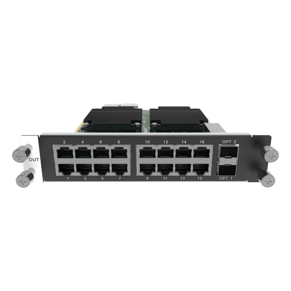 Tarjeta de envío LED 4K / 16 puertos RJ45 Gigabit / 2 puertos STP / 10.4M píxeles / 2 slots