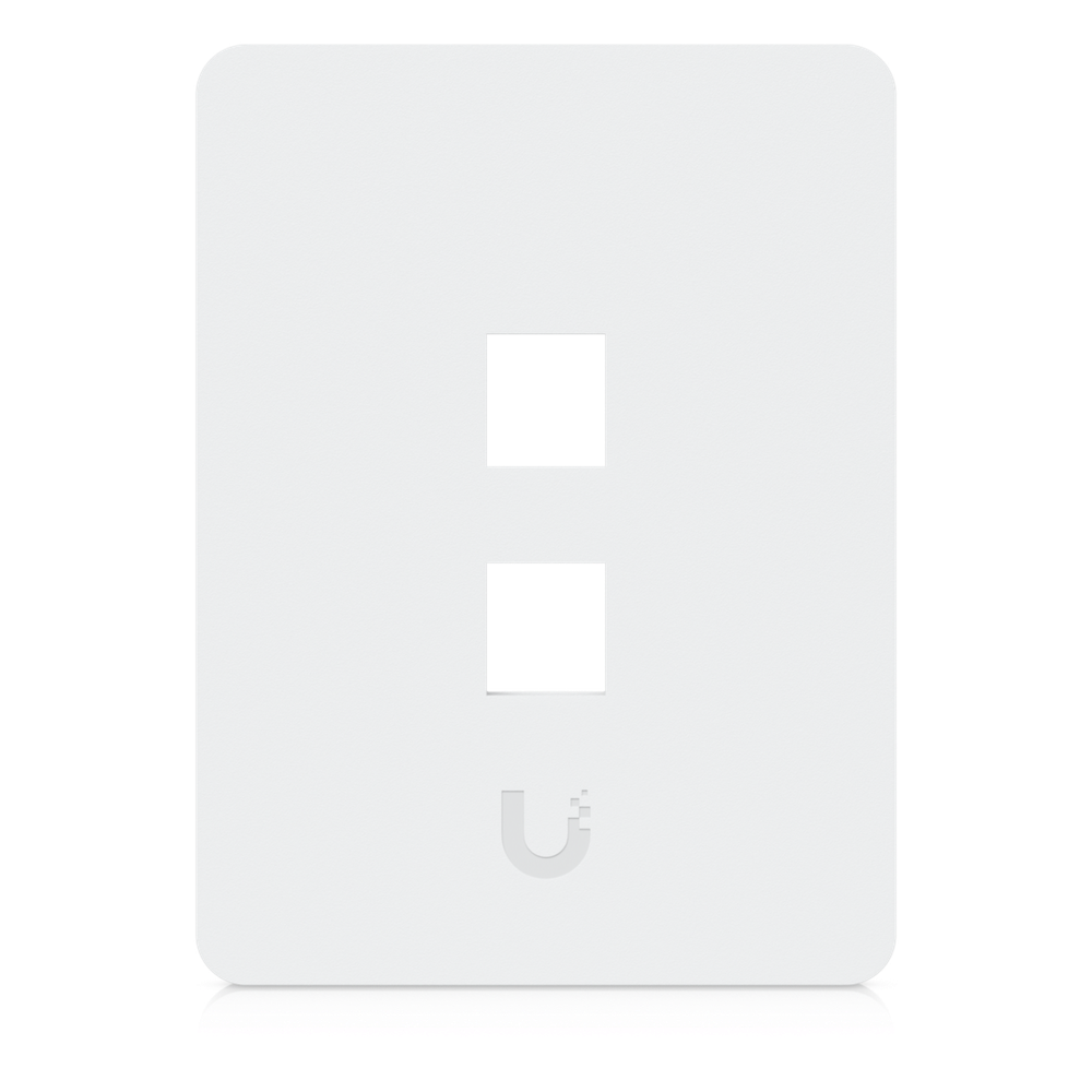 Placa Keystone Universal / 2 Puertos / Superficie Pintable / Montaje Vertical / 4 Piezas