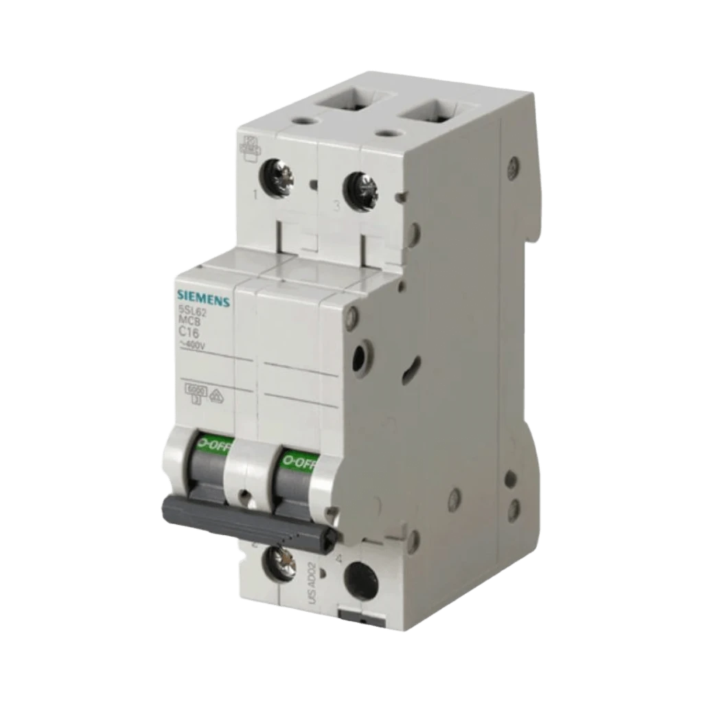 Interruptor Riel Dinn Tipo 5SL6, 2 polos, 25 amp