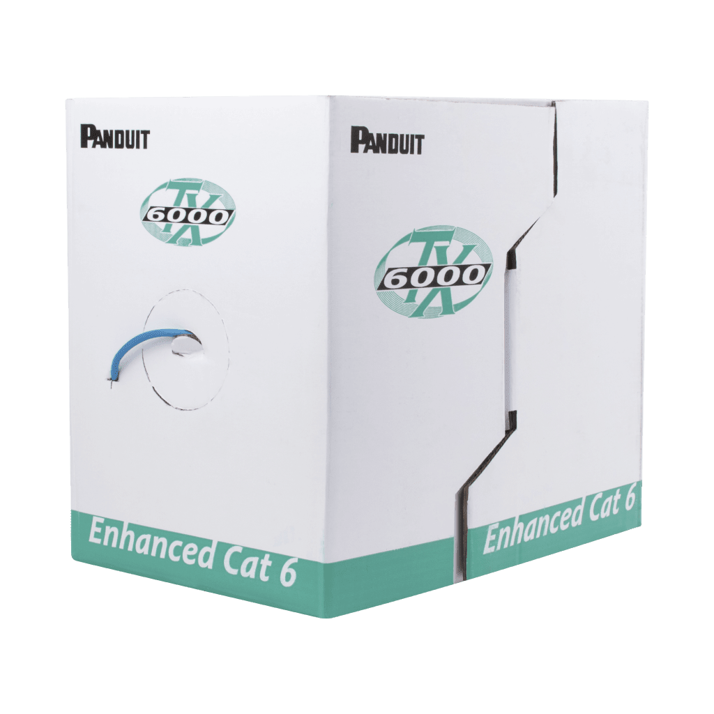 Cables Categoria 6PANDUITPUL6004BU-MEBobina Cable UTP Cat6 Mejorado 305m (1000ft) Cobre 23 AWG LSZH Azul TX6000 Reelex Panduit PUL6004BU - ME - SILYMX
