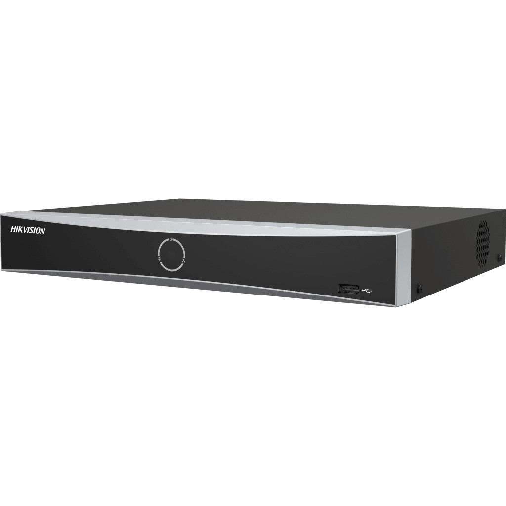 NVR HIKVISION AcuSense 12 MP · 8 Canales IP · 8 Puertos PoE+ · 2 HDD · Reconocimiento Facial · HDMI 4K · Alarmas I/O · PoE Extendido 300 m DS-7608NXI-K2/8P(E) - SILYMX