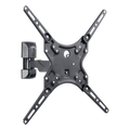 Soporte de pared para pantallas de 32-60 pulg. (81.28-142.24 cm) / VESA desde 100 x 100 hasta 400 x 400 / Carga Máxima 25 kg (55 lb) / Extensión 226 mm / Inclinación +10°  / Instalación Hook-and-Hang / Acabado Epoxíd