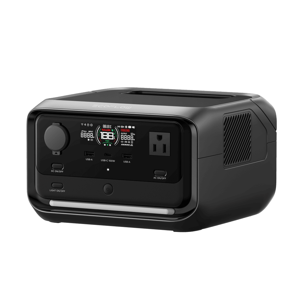 No break UPSECOFLOWEFR3PLEstacion Energia Portatil 286Wh LFP 600W X - Boost 1200W USB - C 100W Solar 220W EcoFlow RIVER 3 Plus EFR3PL - SILYMX