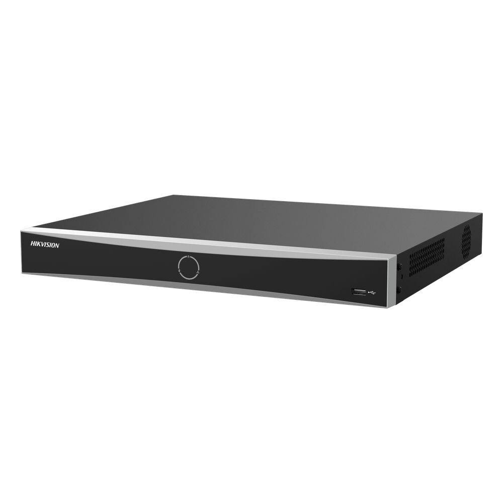 NVR IP / 16 Canales / 16 Puertos PoE+ / 12 Megapixel (4K) / Reconocimiento Facial 50,000 Rostros / 2 Bahías HDD 16 TB / HDMI 4K / Alarmas I/O