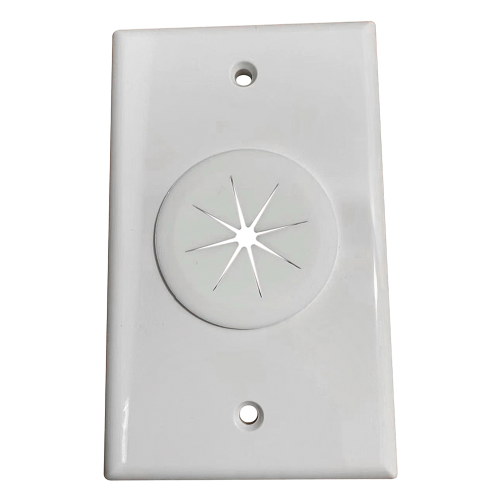 Placa de Pared / Orificio con Grommet / Montaje Vertical / ABS Blanco