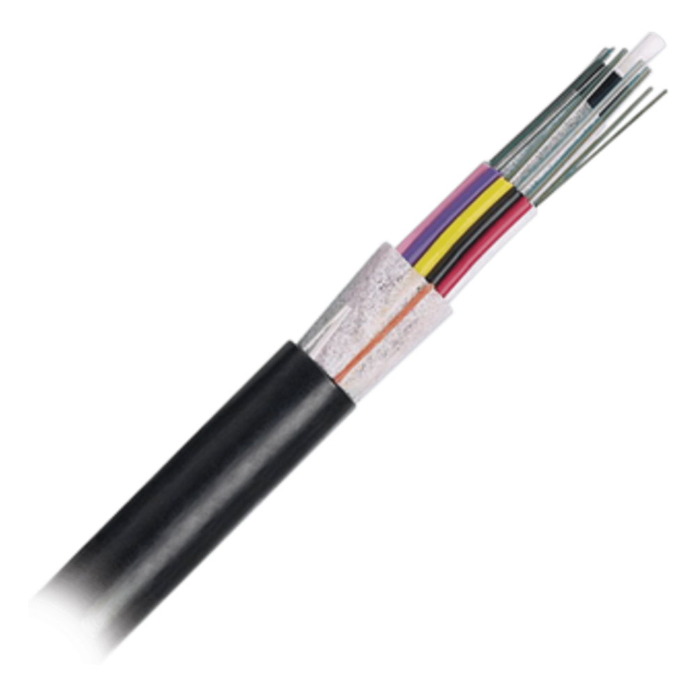 Cable de Fibra Óptica / 6 Hilos / Planta Externa OSP / Multimodo OM3 50/125 / Dieléctrico Sin Gel / MDPE / Bloqueo de Agua en Seco