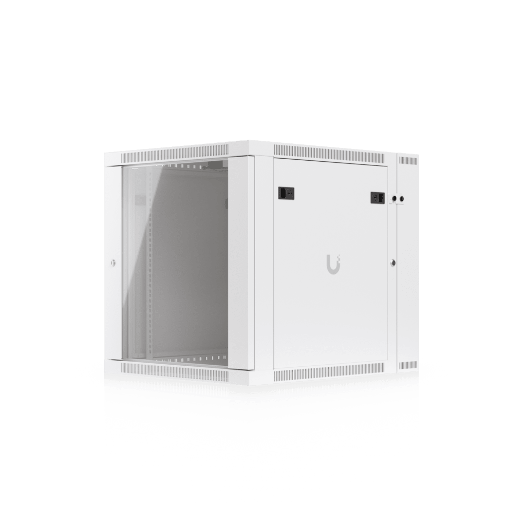 Gabinete Ubiquiti UniFi 12U 600 x 703 mm – Rack Cerrado para Pared con Vidrio Templado y Puerta Abatible Swing-Out UACC-RACK-12U-WALL-SW-G - SILYMX