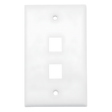 Placa de Pared / 2 Puertos / UL 94 V-0 / 114x70x10 mm / 0.37x0.23x0.03 ft / 20 Piezas / Blanco