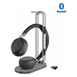 Diadema Inalambrica BH76 Plus With Charging Stand UC Black USB C/A de Yealink con ANC Híbrida y Estación de Carga Premium