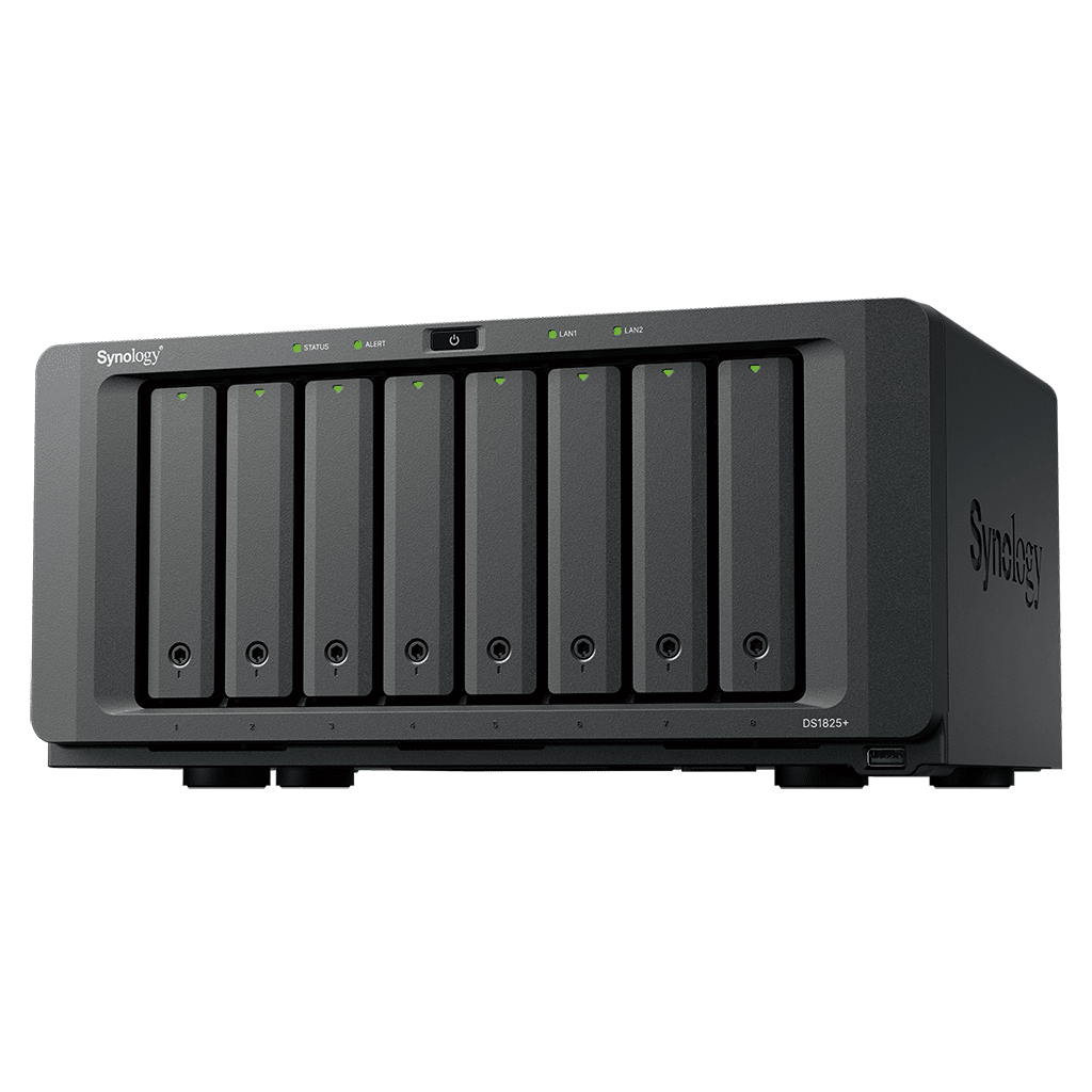 Servidor NASSYNOLOGYDS1825+NAS Servidor 8 Bahías 8GB DDR4 ECC 2.5GbE PCIe 3.0 Caché M.2 Synology DiskStation DS1825+ - SILYMX
