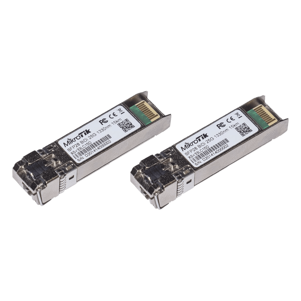 Kit de módulos ópticos bidireccionales / 1G-10G-25G / 15 km (49.2 ft) / SMF / 1270nm+1330nm