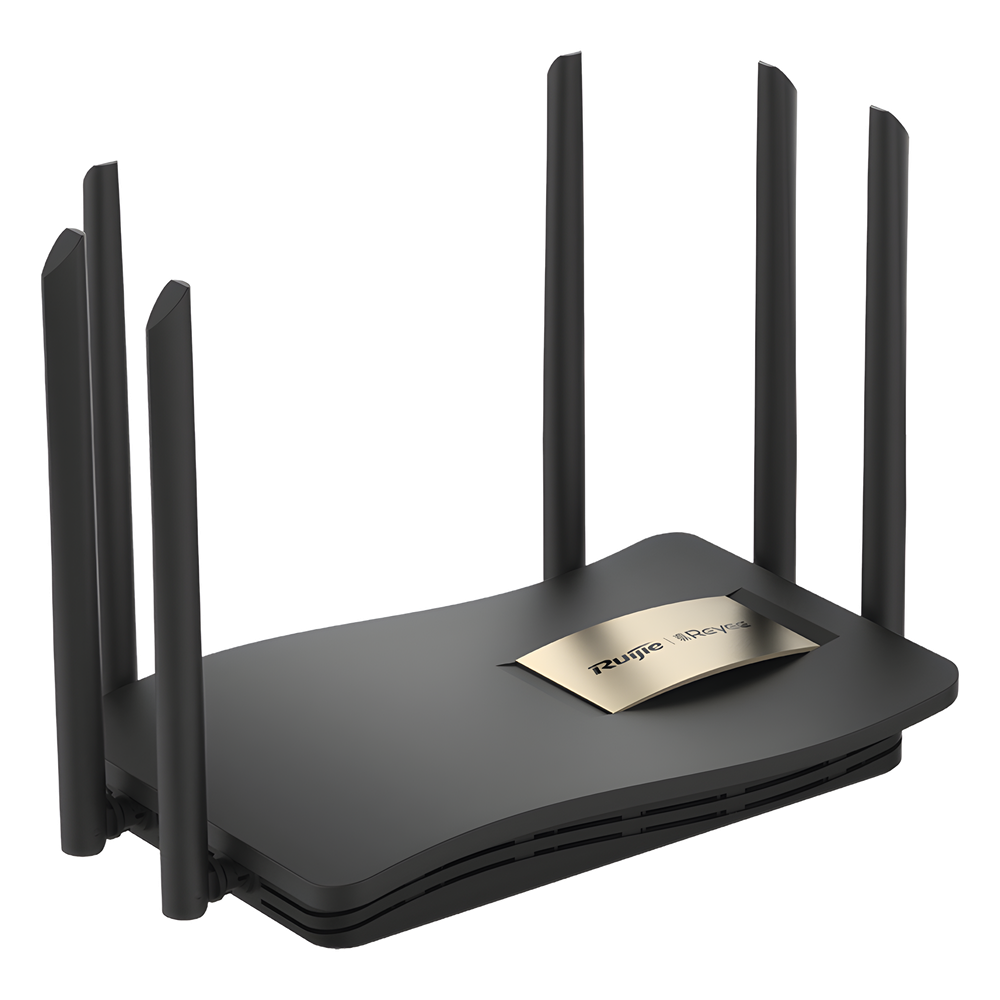 Router Inalámbrico / Wi-Fi 5 / Dual Band 2.4 y 5 GHz / 4 Puertos Gigabit / 6 Antenas 6 dBi / 1,267 Mbps / 96 Usuarios Concurrentes