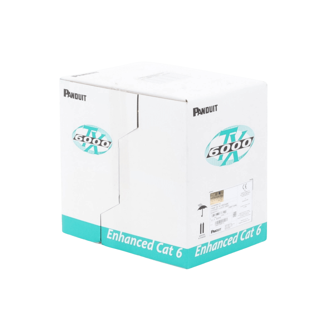 Cables Categoria 6PANDUITPUC6004WH-MEBobina Cable UTP Cat6 Mejorado 305m (1000ft) Cobre 23 AWG PVC CM Reelex Panduit PUC6004WH - ME - SILYMX
