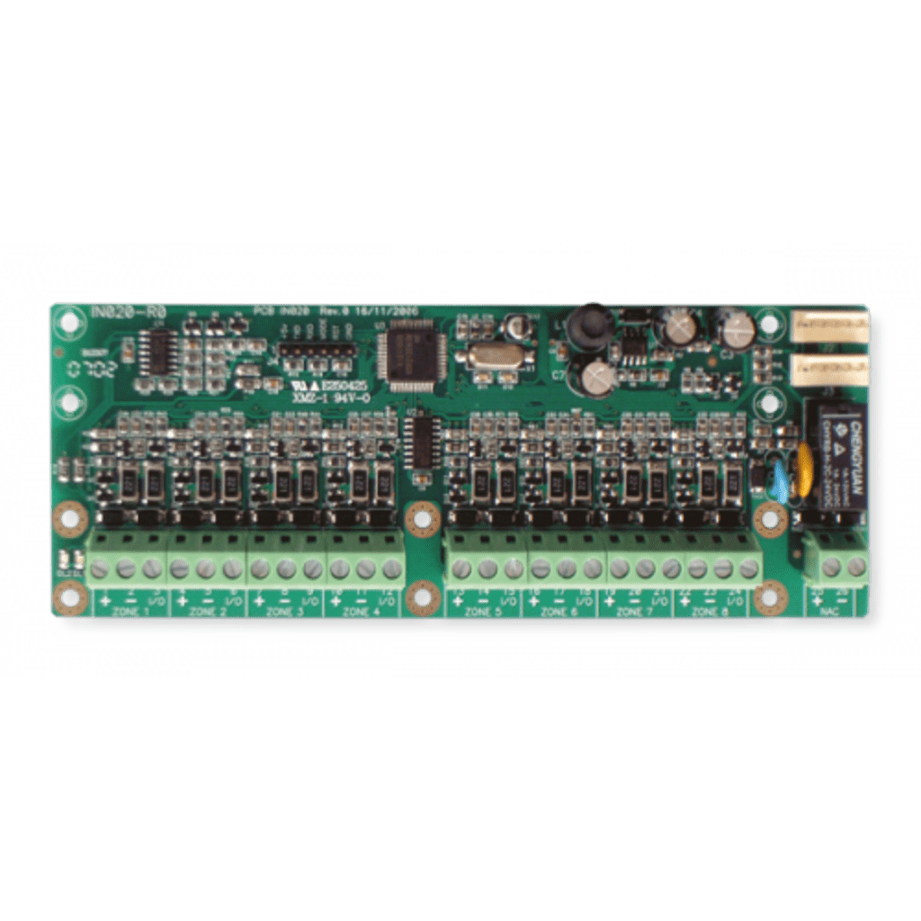 Tarjeta de Expansión de Zonas / 8 Zonas Convencionales / Autodireccionable / Salida Supervisada / Certificación EN 54 / Plug-and-Play