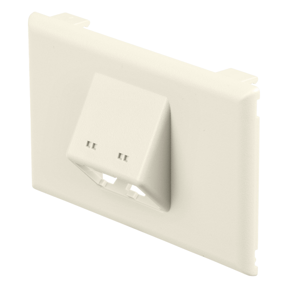 Placa de Pared Horizontal / 2 Puertos Mini-Com / 69.8 x 114.3 mm / PVC / Blanco Mate / ROHS