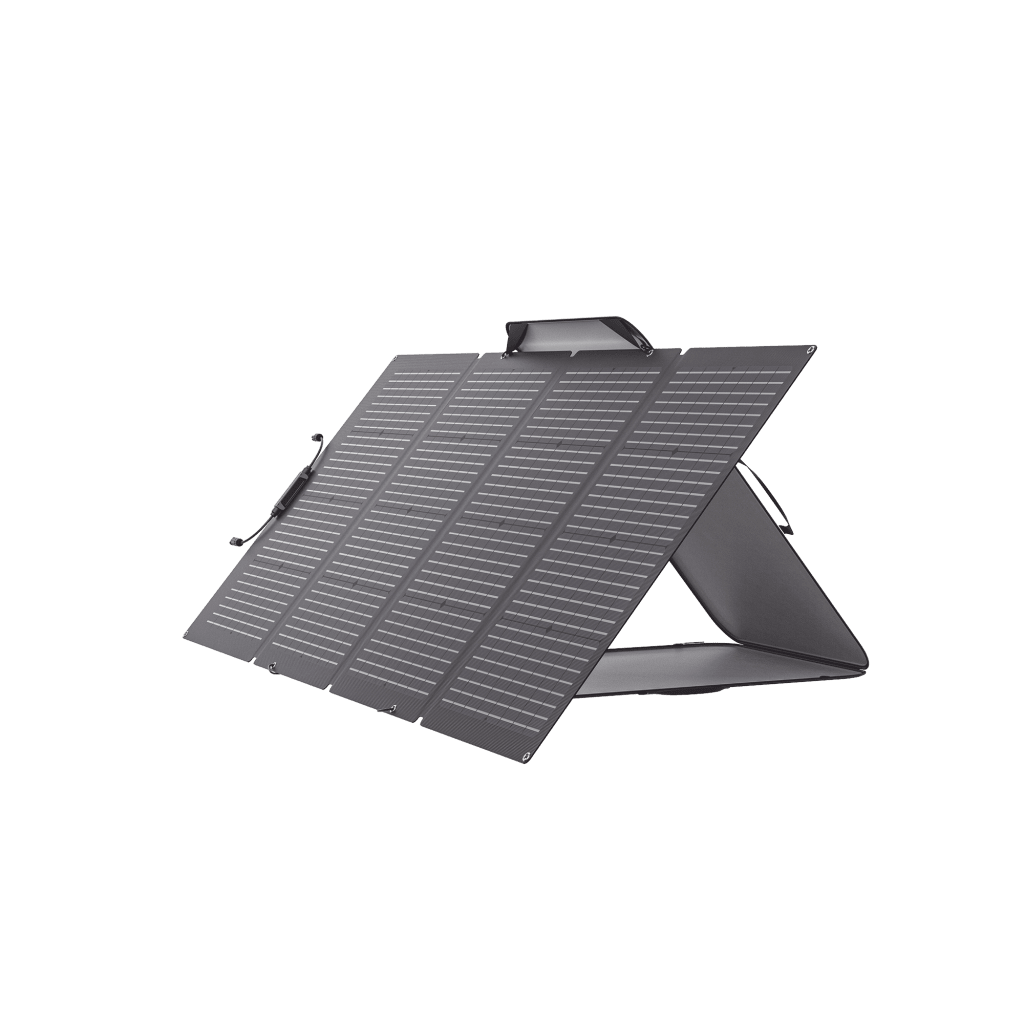 Panel Solar Bifacial / 220W Frontal + 155W Trasera / IP68 / Ajuste de Ángulo / Cable XT60 a MC4 / Portátil y Flexible
