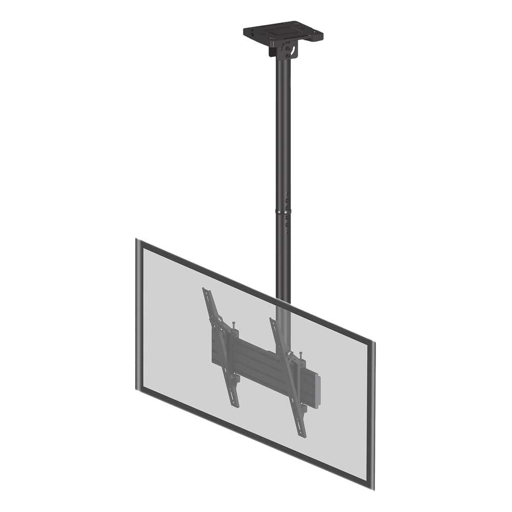 Soporte de Techo para Pantalla / 32" a 75" / VESA 100x100 a 400x400 / Carga Máxima 50 kg (110 lbs) / Inclinación y Rotación