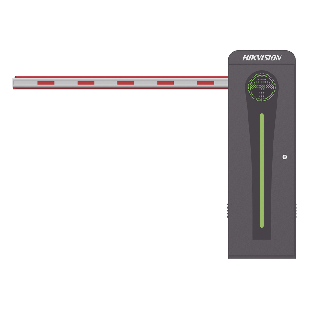 Barrera Vehicular con Brazo Iluminado Led 4 mts INCLUIDO / Izquierda / Alto Desempeño / Brushless / Semáforo Rojo-Verde en Gabinete / Incluye 2 Controles Remotos