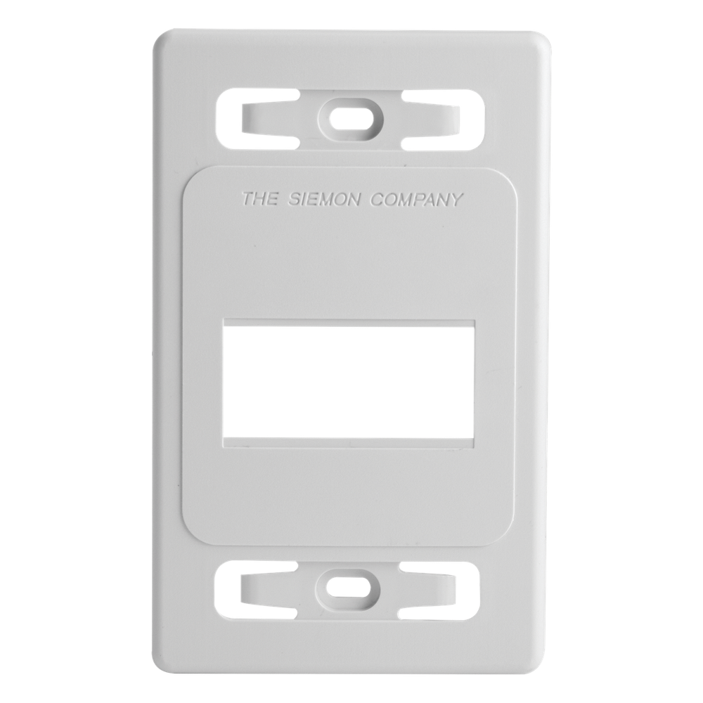 Placa de Pared Modular / 3 Salidas / Single Gang / Color Blanco / Compatibilidad MAX, Z-MAX Blindados y TERA