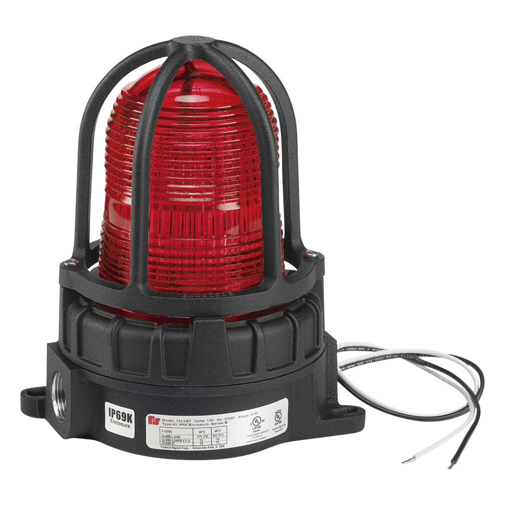 Luz de advertencia LED para ubicaciónes peligrosas, montaje para superficies,  24 VCD , color Rojo