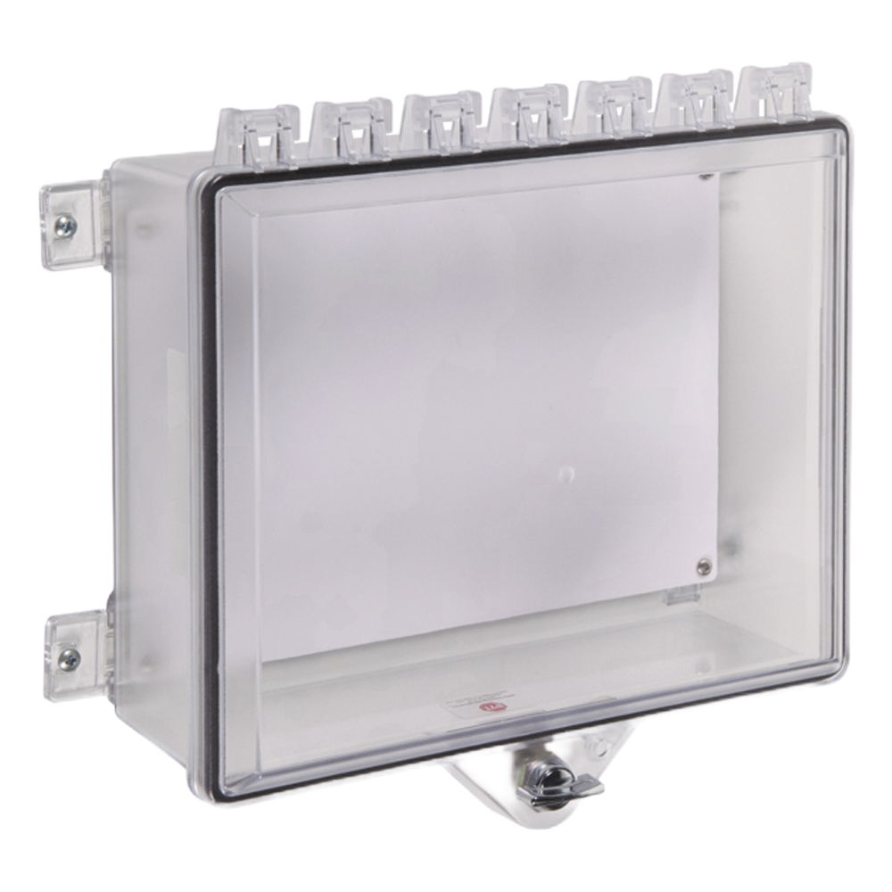 Gabinete de protección tipo 4X / Policarbonato transparente / 8.875 x 10.875 x 3.625 in / NEMA 4X / -40°F a 120°F