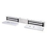 Chapa Magnética Doble / 600 lb (272 kg) por Puerta / 12/24 VDC Seleccionable / LED Bicolor / UL / Libre de Magnetismo Residual