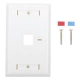 Placa de Pared / 1 Puerto Keystone / 70 x 115 mm (2.75' x 4.52') / UL 94V-0 / Blanco