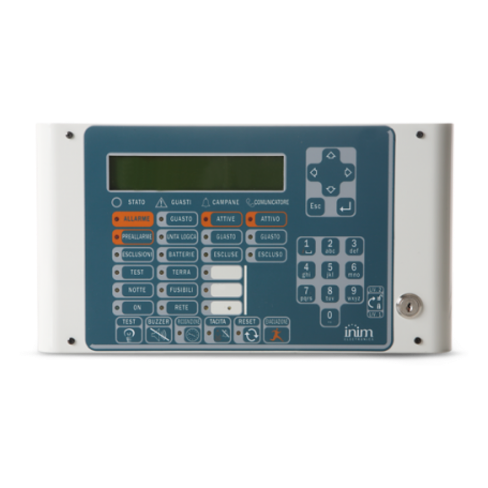 Panel Repetidor Remoto / Pantalla LCD / RS485 1000 m (3280.8 ft) / Compatible SmartLoop-SmartLight-SmartLine / Consumo 40 mA / Certificación EN 54