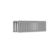 Canaleta Ranurada de PVC con Tapa / Tipo F / 4.25 x 4.10 x 6.6 ft / UL 94 V-0 / Gris Claro
