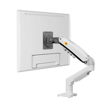 Brazo Ajustable para Monitor / 17" a 30" / Capacidad 9 kg / Rotación 360° / Inclinación +85° a -30° / Giro 180° / Resorte de Gas / Blanco