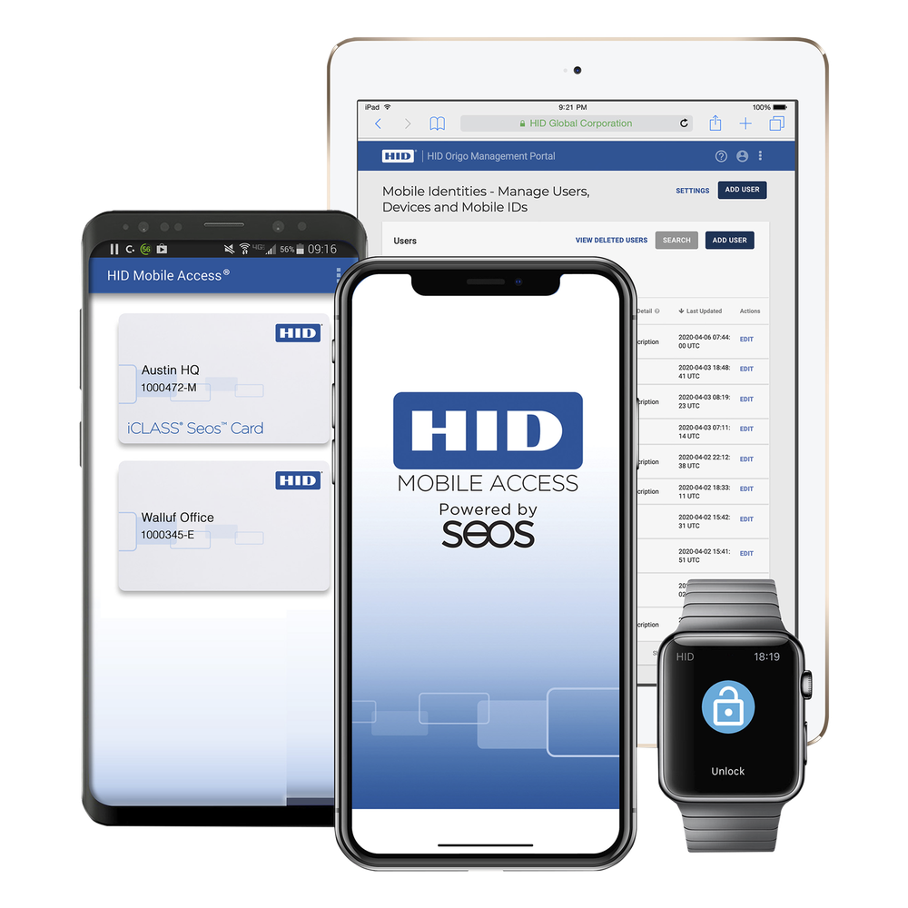 Credencial Móvil Virtual / Bluetooth 10 m (32.8 ft) / iOS y Android / Autenticación SEOS / Anti-Clonación