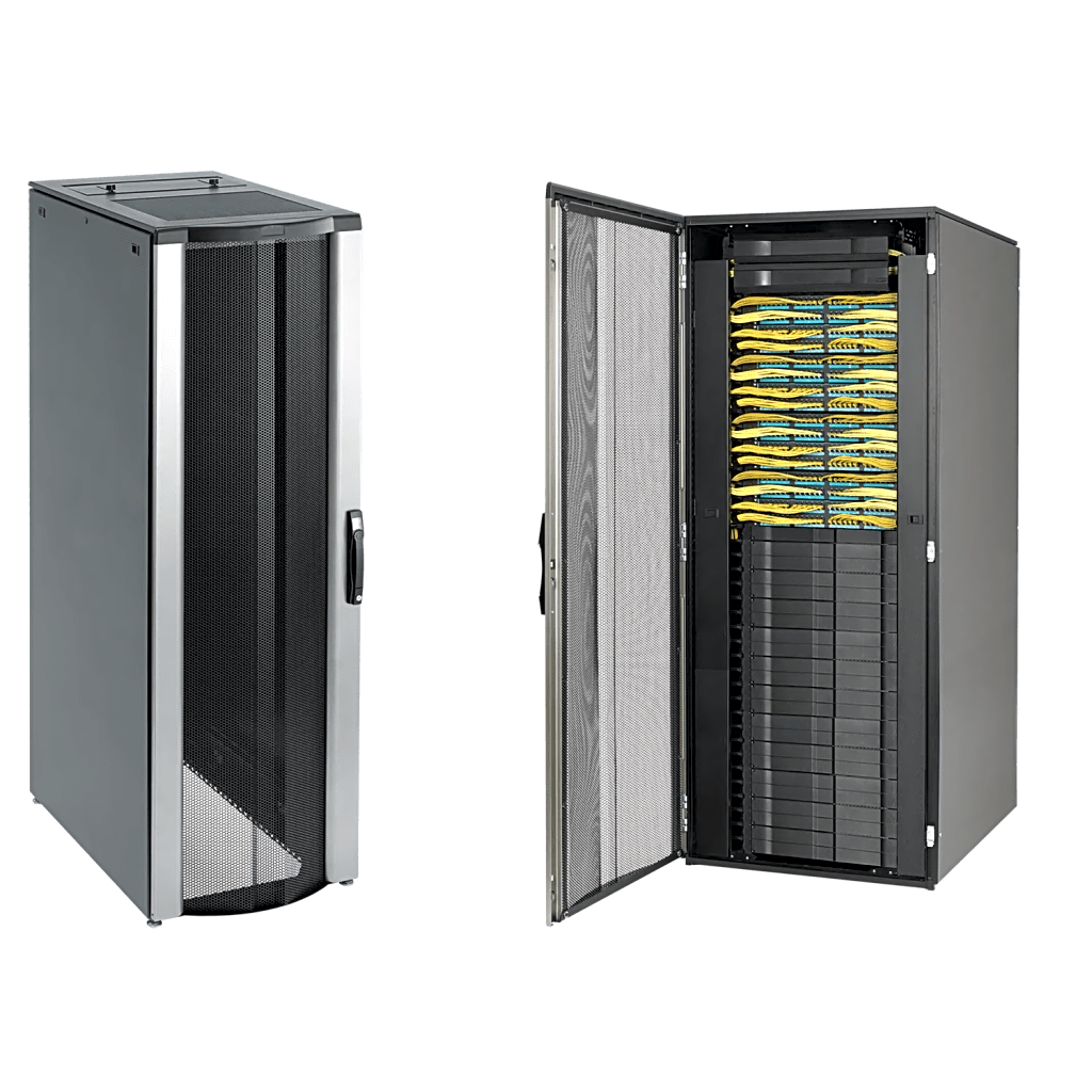 Racks CerradosHOFFMANPNC20811BGabinete Rack ProLine ConnecTek 42 UR / 2000 x 800 x 1100 mm Con Capacidad 1134 kg Acero, Color Negro Con Organizadores Laterales Frontal y Traseros Incluidos - SILYMX