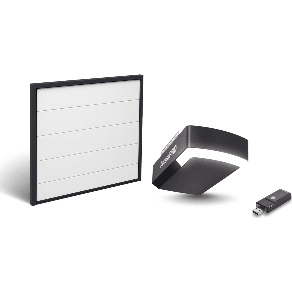 Kit Puerta de Garage 9x7 Pies (2.74 x 2.13 m) / Motor DC 1/2 HP / Insulada / Activación WiFi / Hasta 50 Controles / Lámina Calibre 26