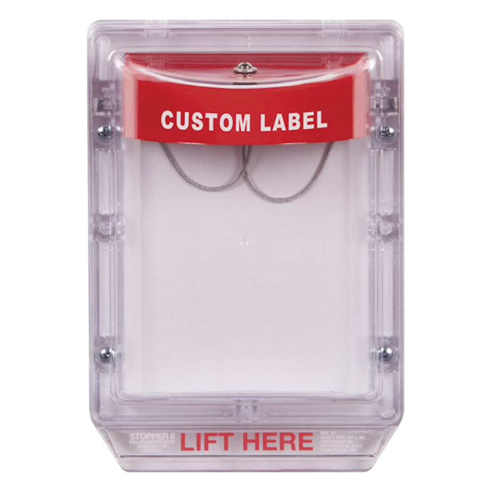 Cubierta Protectora de Policarbonato / Con Bocina 95-105 dB / Montaje Empotrado / 6.2 x 5.0 x 5.2 in / Etiqueta Personalizable