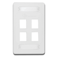 Placa de Pared Modular 10G MAX de 4 Salidas, Color Blanco