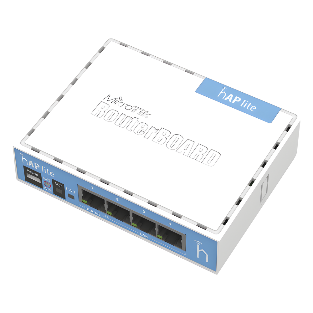 Punto de Acceso / 4 Puertos Fast Ethernet / Wi-Fi 2.4 GHz 802.11b/g/n / CPU 650 MHz / RouterOS L4