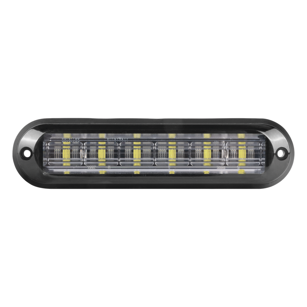 Luz Auxiliar Ultra Brillante / IP67 / 6 LEDs 3W / 12 Patrones / 142.6x36x14mm / Rojo-Azul / 0.47x0.12x0.05ft