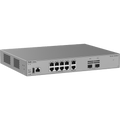 Switch Capa 3 / 10 Puertos Gigabit PoE+ / 2 Puertos SFP 2.5GE / Capacidad de Conmutación 30 Gbps / PoE Budget 125 W / Diseño sin Ventilador / Protección contra Sobretensiones 10 kV / VSU / OSPF / RIP / Línea Cybrey