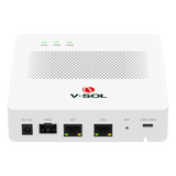 Mini OLT de 1 Puerto GPON SC/UPC con 3 puertos Uplink (2 puertos Gigabit Ethernet + 1 puerto SFP/SFP+) , hasta 64 ONUs / ONTs
