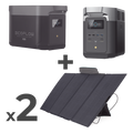 Kit Estación Energía Portátil 4096Wh 2400W 2 Paneles Solares 400W LiFePO4 EcoFlow DLT2MAX-KIT-BPLUS