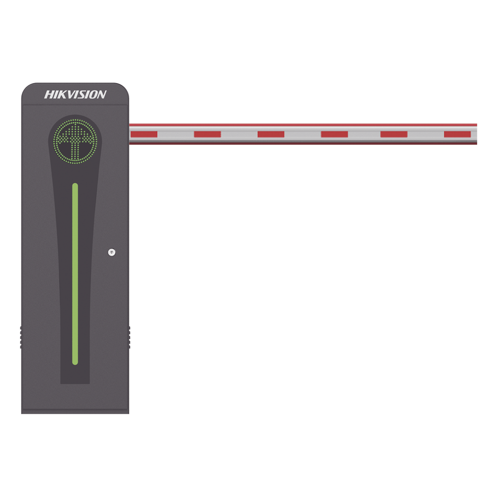 Barrera Vehicular con Brazo Iluminado Led 4 mts INCLUIDO / Derecha / Alto Desempeño / Brushless / Semáforo Rojo-Verde en Gabinete / Incluye 2 Controles Remotos