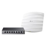 Kit Access Point y Switch PoE / Doble Banda AC / 1750 Mbps / 8 Puertos Gigabit / 55W PoE Total