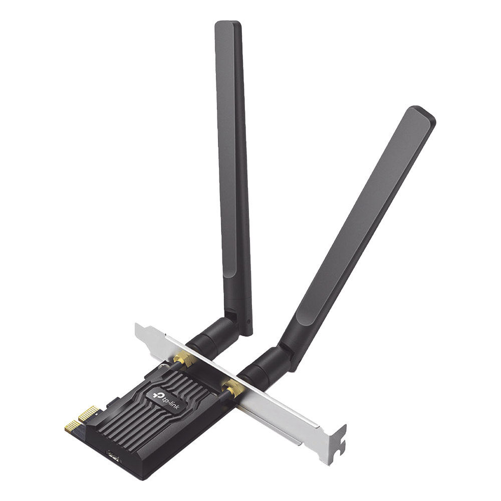 Adaptador PCIe Wi-Fi 6 / AX1800 Mbps / Doble Banda 2.4/5 GHz / Bluetooth 5.2 / MU-MIMO 2x2 / WPA3 / Antenas 2 dBi Desmontables