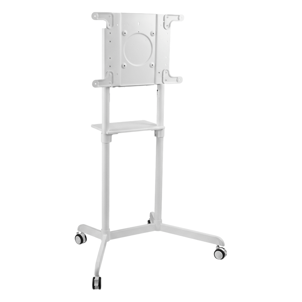 Soporte Móvil para Pantalla / Rotación 0° a 90° / 37" a 70" / VESA 200x200 a 600x400 / Carga 70 kg (154 lbs) / Ruedas con Bloqueo / Blanco