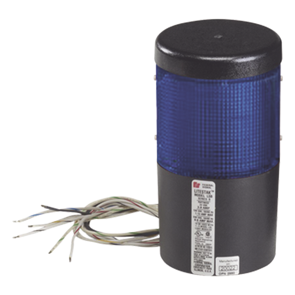 Módulo de Luz LED LITESTAK / Modelo LSLD-024-B / 24 VAC/DC / 0.080 A / Lente Azul / Plug-in / Uso Industrial