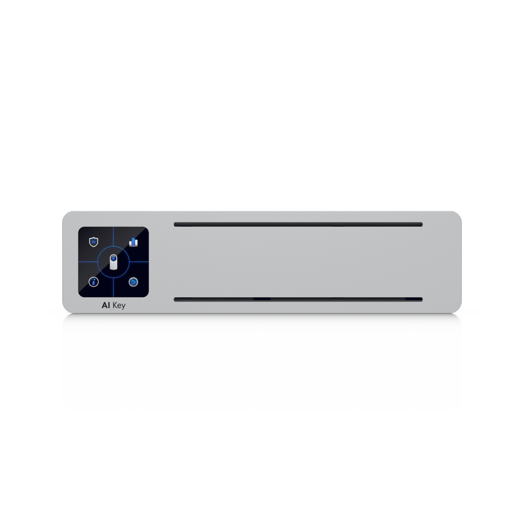UniFi Protect AI Key / Analizador con inteligencia artificial para identificar eventos en grabaciones de cámaras UniFi / Búsqueda con lenguaje natural / hasta 1800 detecciones inteligentes por hora / 1 puerto GbE PoE++ 