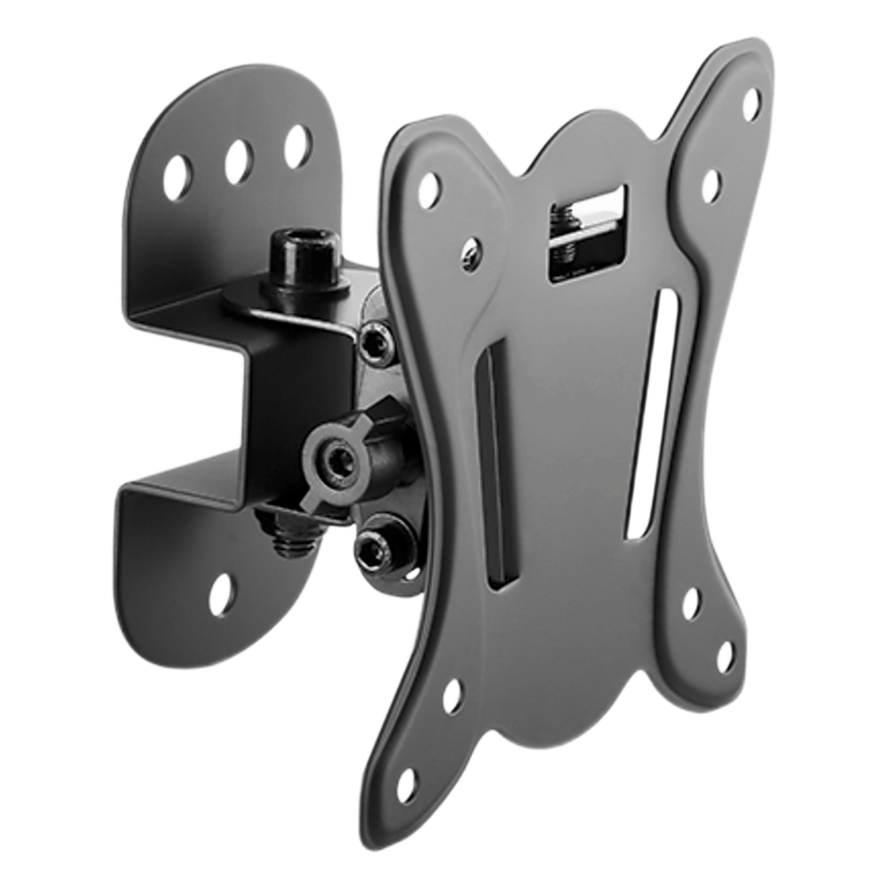 Soporte de Pared para Monitor / 13 a 27 Pulgadas / Carga 25 kg (55 lbs) / VESA 75x75 y 100x100 / Inclinación +3° a -12° / Giro ±25° / Separación 65 mm