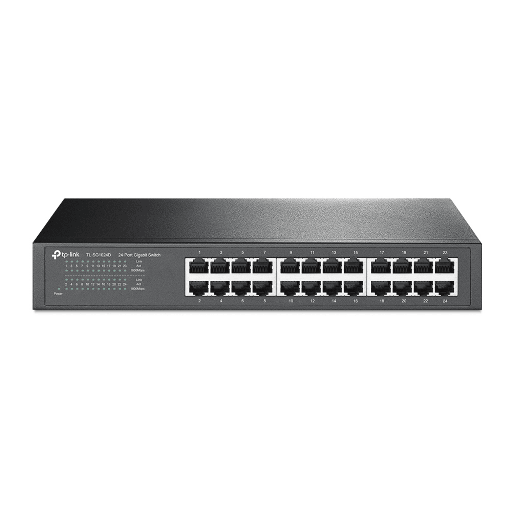 Switch Gigabit de 24 Puertos 10/100/1000 Mbps para Escritorio o Rack | TP-LINK TL-SG1024D - SILYMX