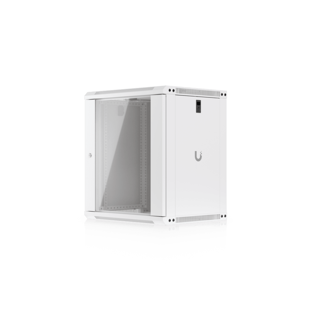 Gabinete Ubiquiti UniFi 12U 550 x 450 mm – Rack Cerrado para Pared con Vidrio Templado y Ventilación Integrada UACC-RACK-12U-WALL-450-G - SILYMX